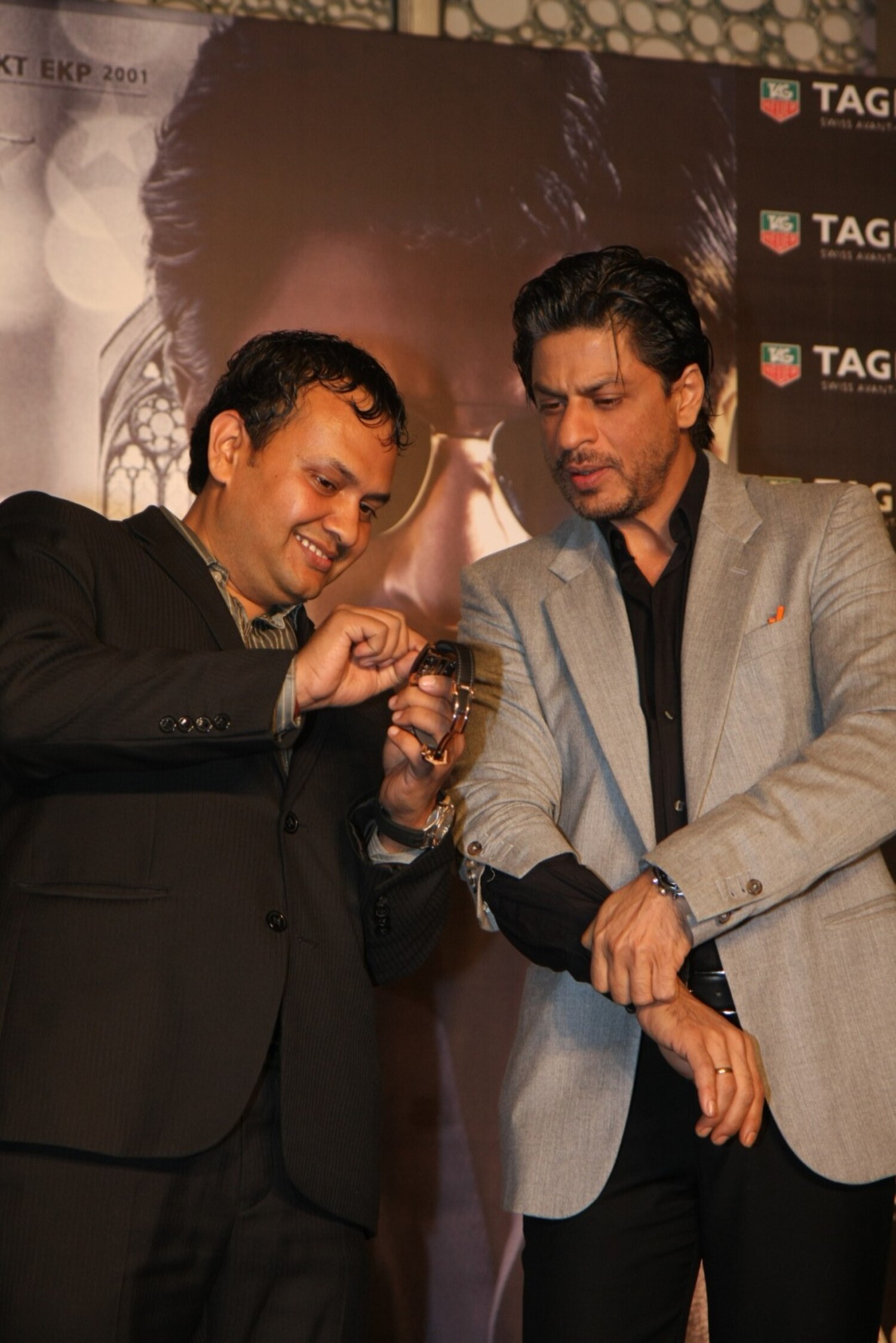 Brand Ambassador Shah Rukh Khan Checking Out The New Range Of Tag Heuer Watches At Their Launch 4272