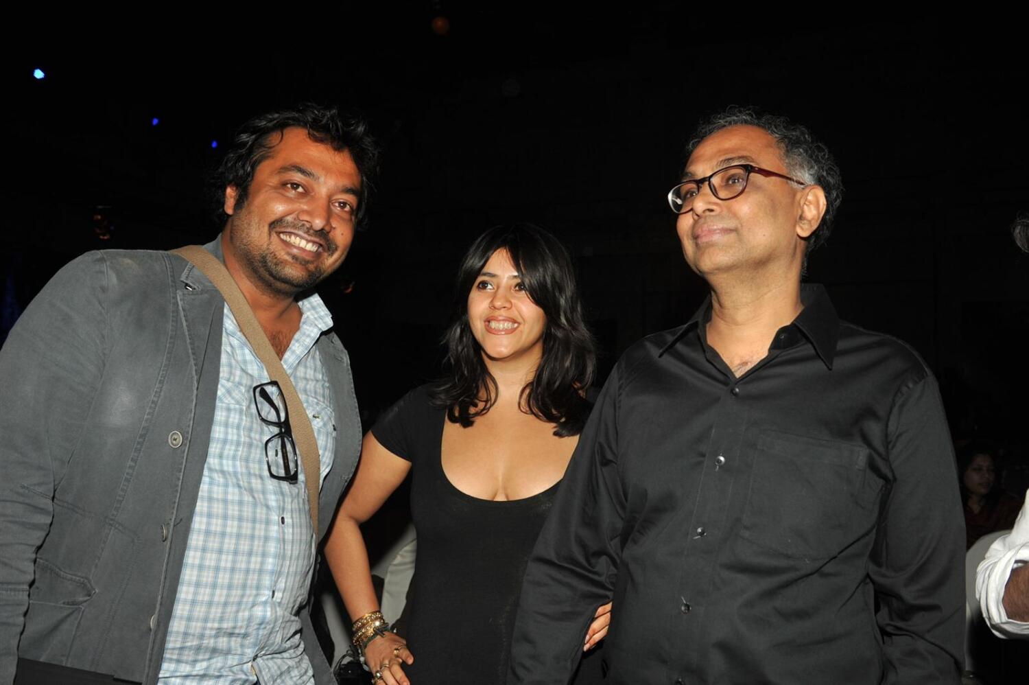 Producer Ekta Kapoor with Anurag Kashyap and director Kannan Iyer at