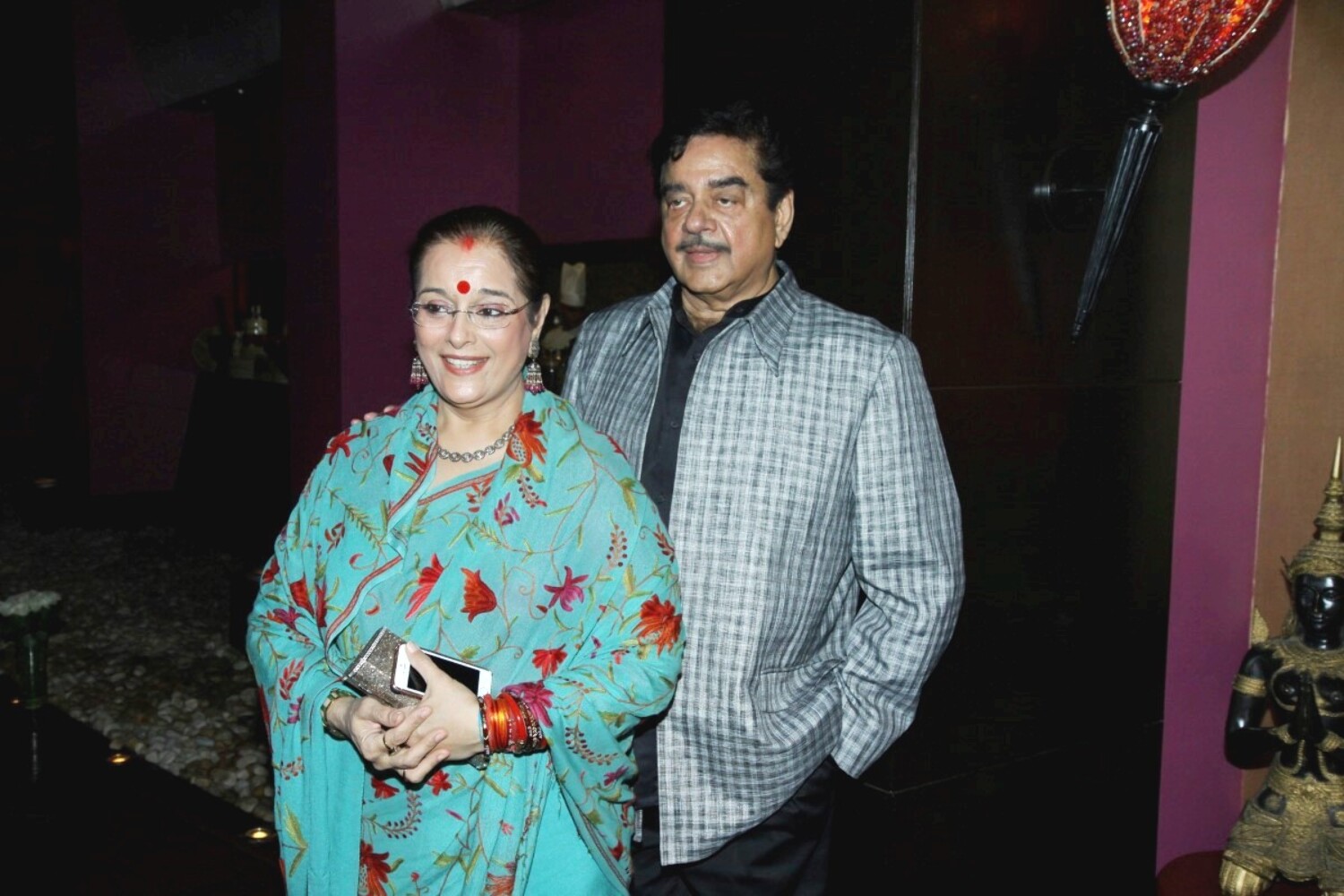 Shatrughan Sinha with wife Poonam Sinha at Pahlaj Nihalani hosted party