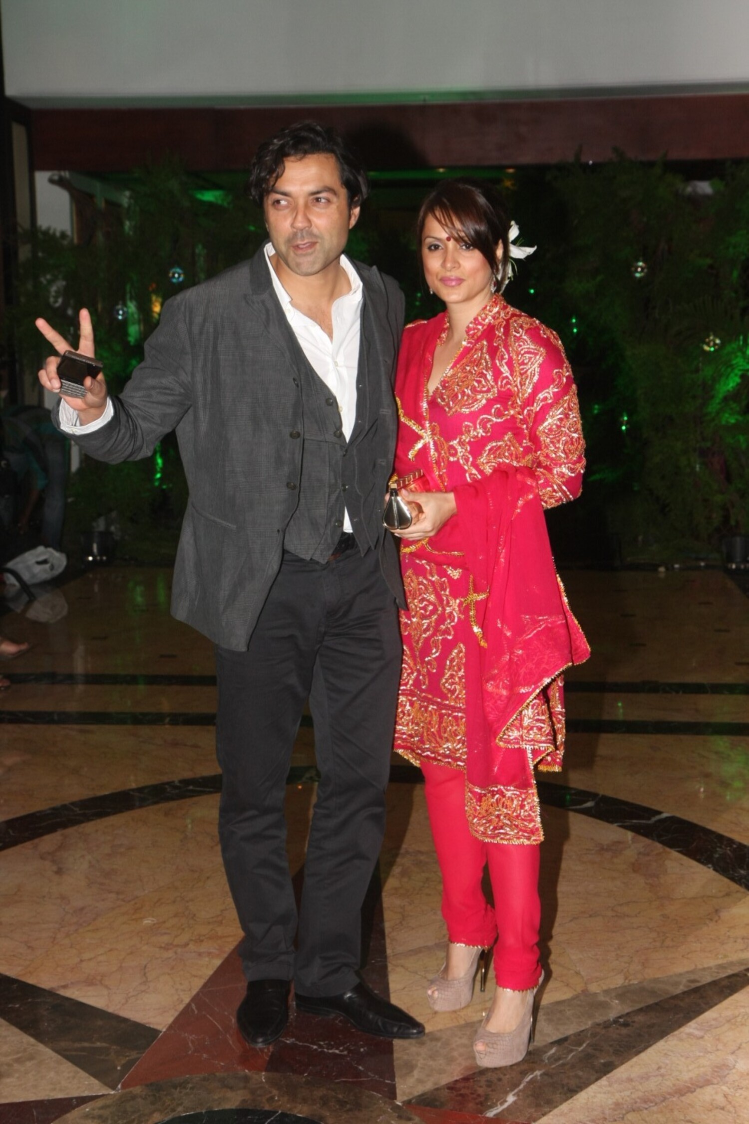 Bobby Deol with wife Tanya Deol at Wedding Sangeet Ceremony of Ritesh