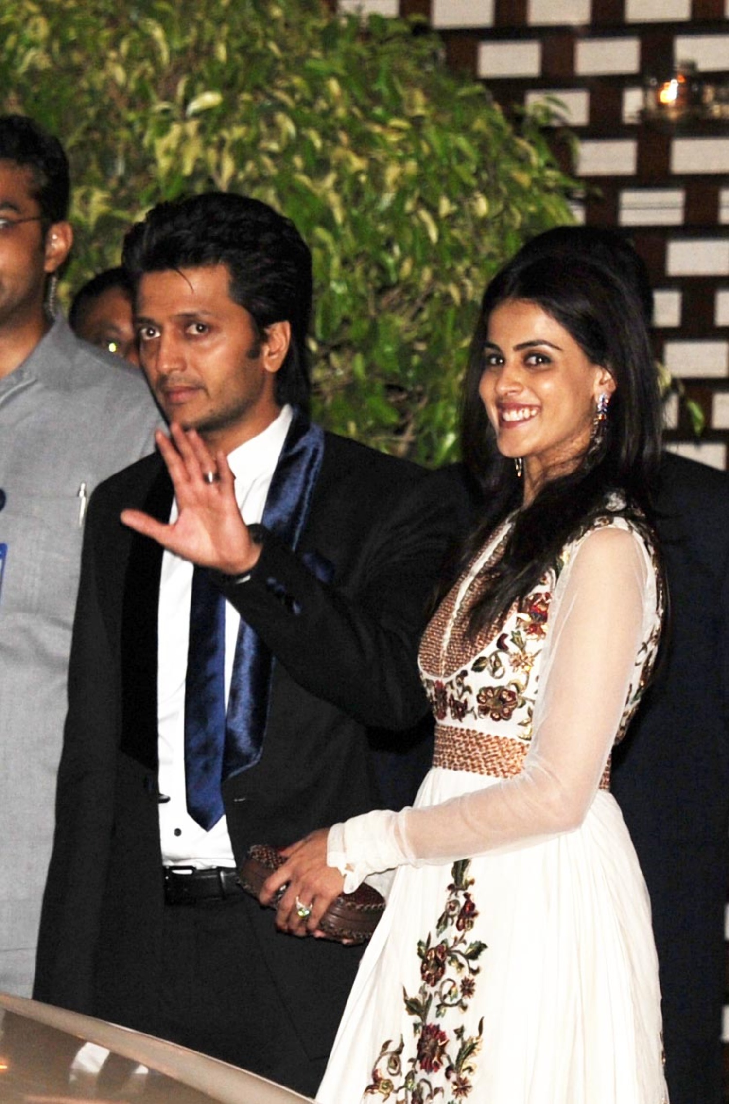 Ritesh Deshmukh with wife Genelia at Mukesh Ambani hosted party