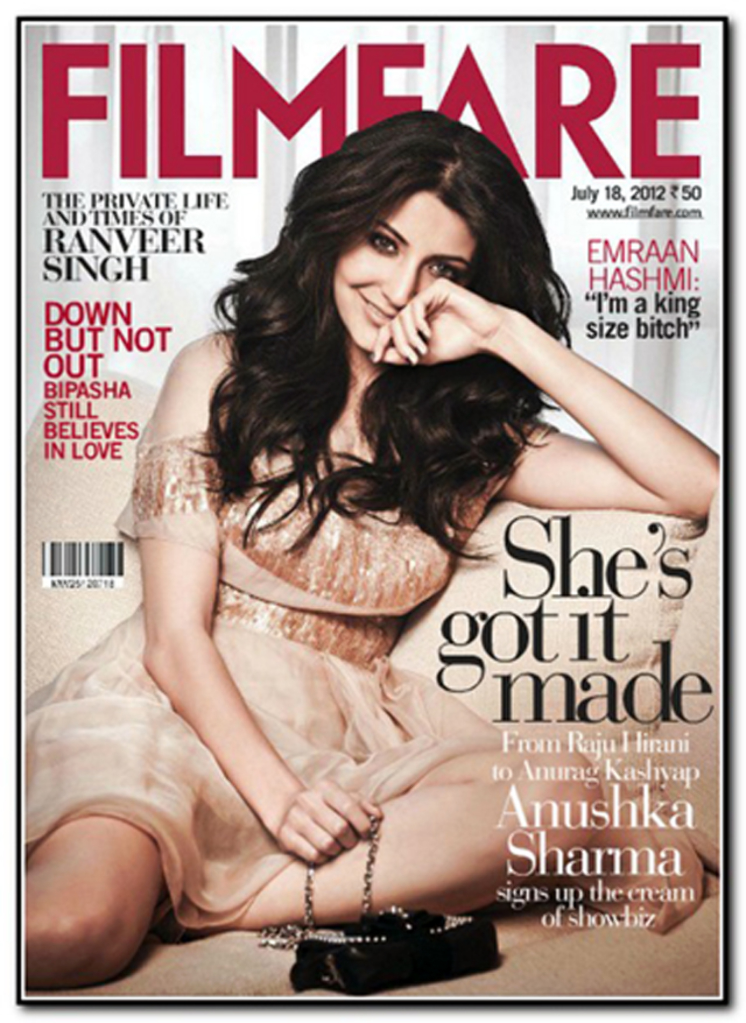 Anushka Sharma Filmfare July Magazine Cover Page Photo Anushka