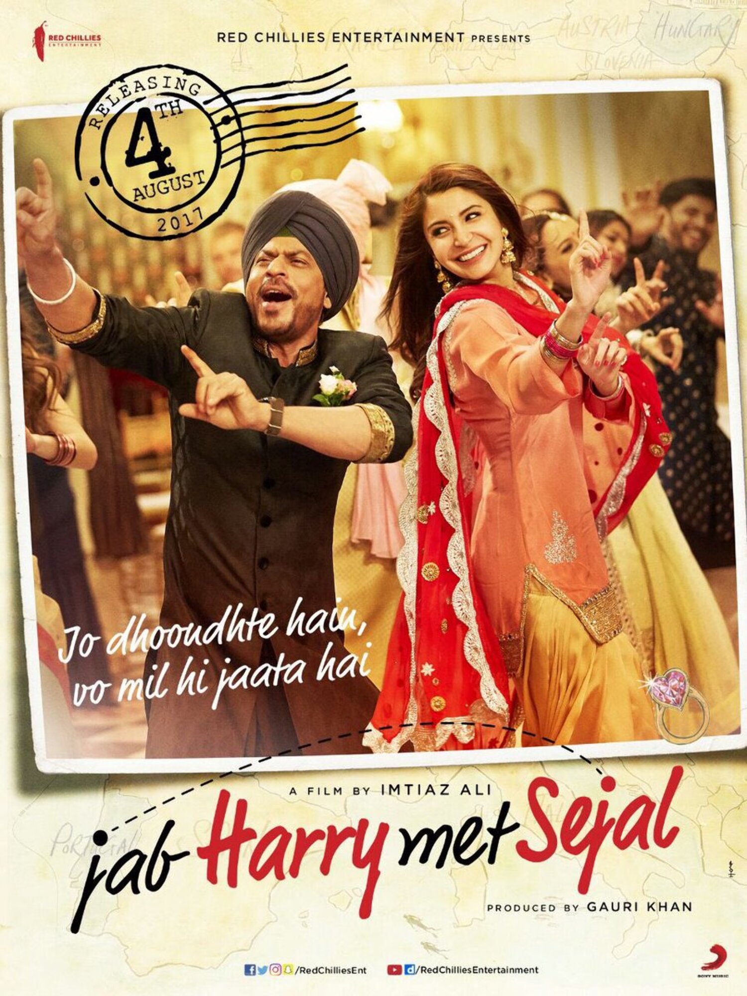 Anushka Sharma And Shah Rukh Khan Jab Harry Met Sejal Movie New Poster ...