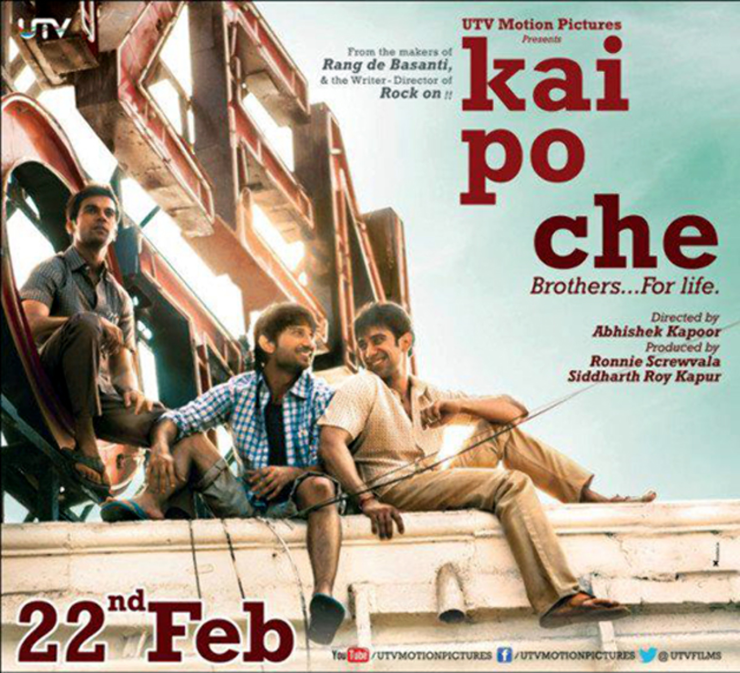 Kai Po Che Movie Poster kai po che on Rediff Pages