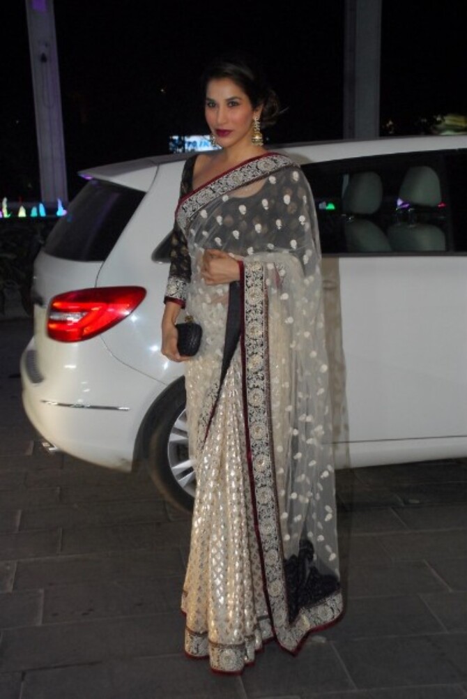 Sophie Choudry at Uday Singh and Shirin Morani wedding reception