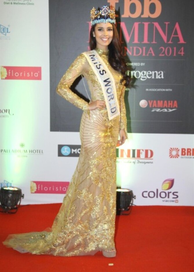 Miss World 2013 Megan Young at the Femina Miss India 2014 event red carpet in Mumbai  2 