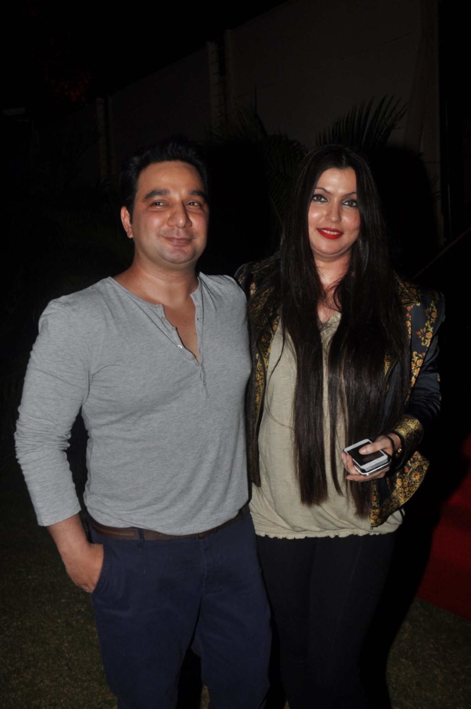 Choreographer Ahmed Khan with wife at the SATYA 2 theme party in Mumbai ...