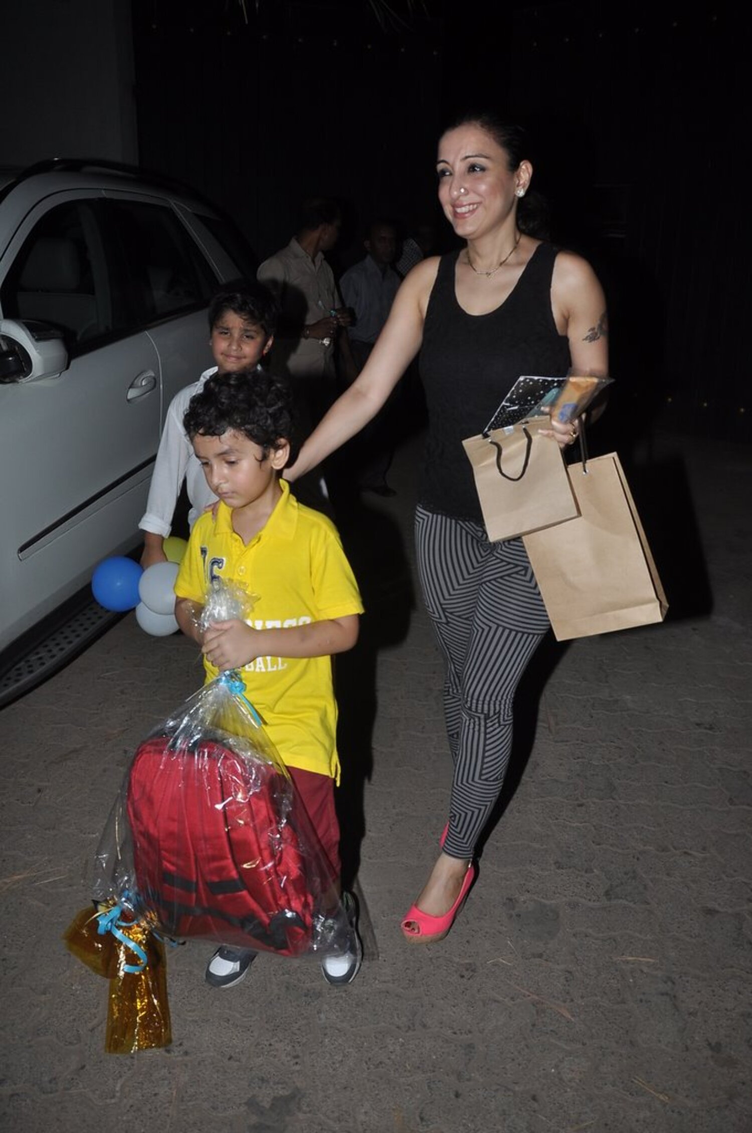 Madhurima Nigam with son Nevaan Nigam at the 2nd birthday party of ...