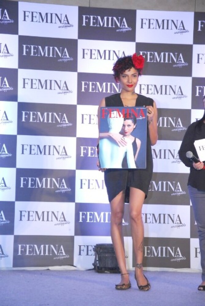 Model Diandra Soares at the launch of new Femina issue My Body My Rules ...