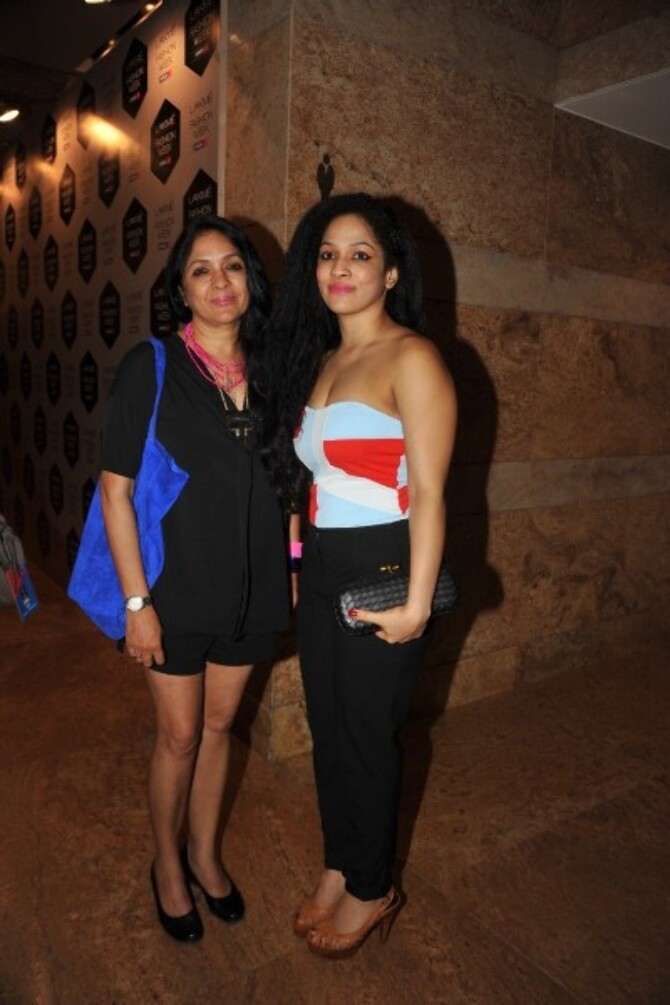 Neena Gupta with daughter Masabah on Day 4 of LFW Winter Festive 2012 ...